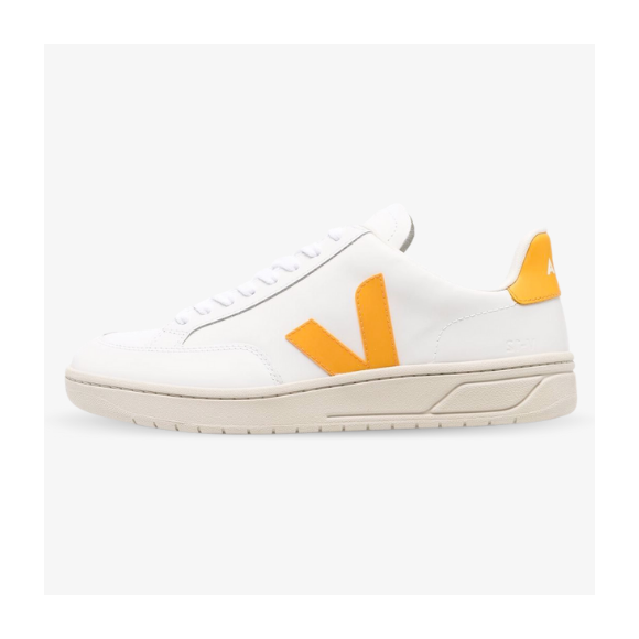 Veja V-12 Leather White Ouro