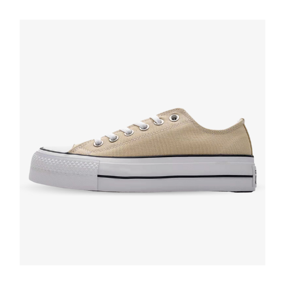 Converse All Star bajas plataforma OX beige