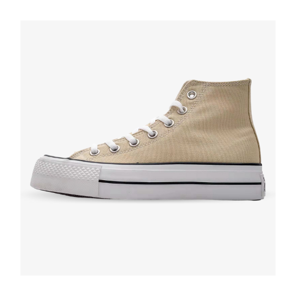 Converse All Star Altas plataforma OX beige