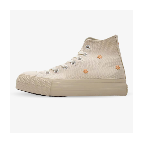 Converse All Star Altas plataforma crema