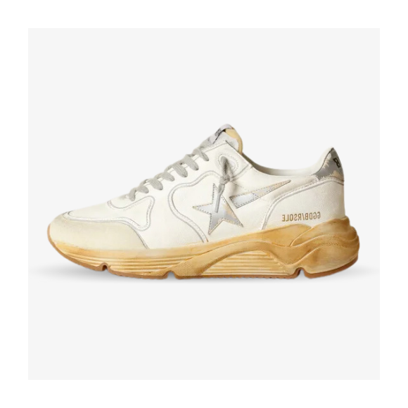 Golden Goose Running Sole Blancas con suela marrón