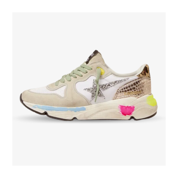 Golden Goose Running Sole con Estrella de Purpurina y estampado de Leopardo