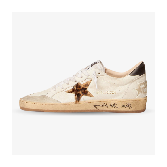 Golden Goose Superstar con estrella y Estampado de Leopardo