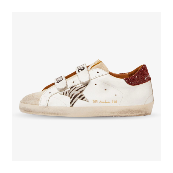 Golden Goose Superstar con Estrella y Estampado de Zebra