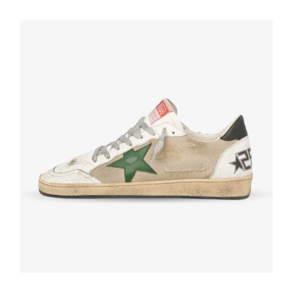 Golden Goose Ball Star de Piel y Malla con talón Negro