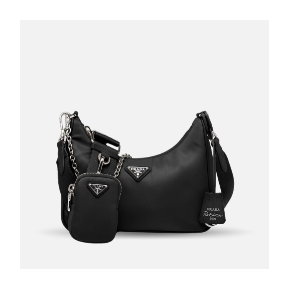 Bolso de hombro Prada nylon re-edition 2005
