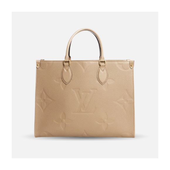 Bolso grande Louis Vuitton Onthego monograma beige