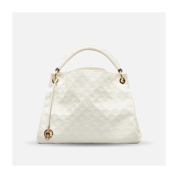 Bolso mediano Louis Vuitton artsy mm de cuero blanco