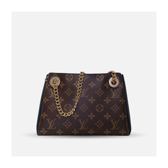 Bolso de hombro Louis Vuitton surene lona monogram con piel bb negro