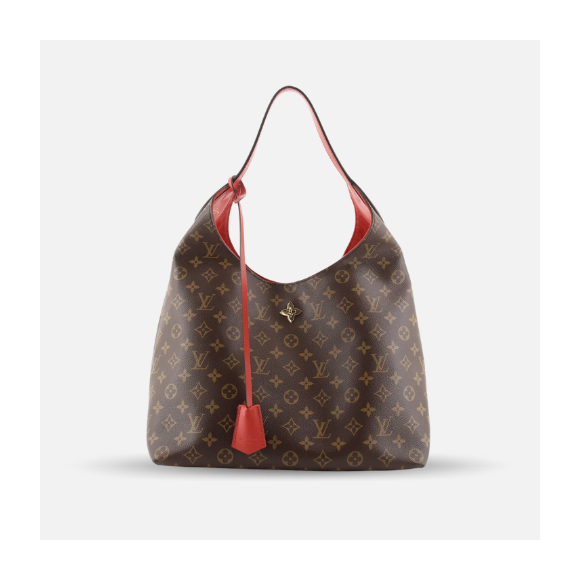 Bolso shopper Louis Vuitton hobo flower monogram rojo