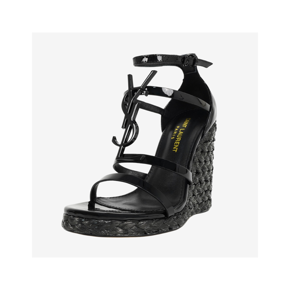 Saint Laurent Negros Logo Negro con Cuña