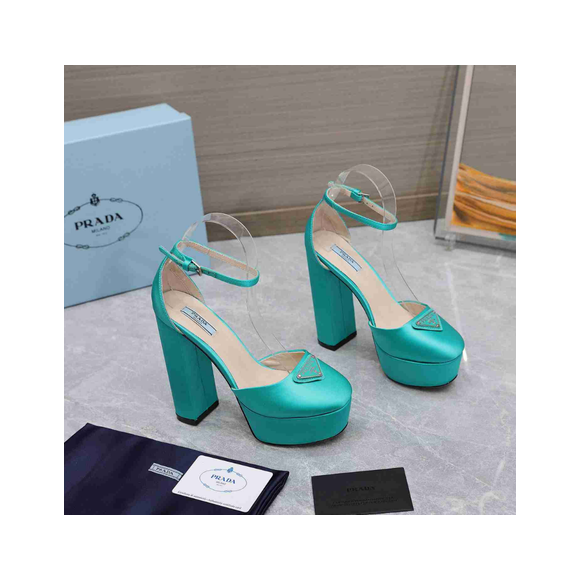 Tacones Prada Azul Coral