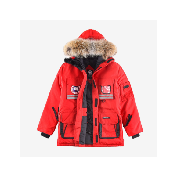 Chaqueta Canada Goose Roja Bombero con Capucha