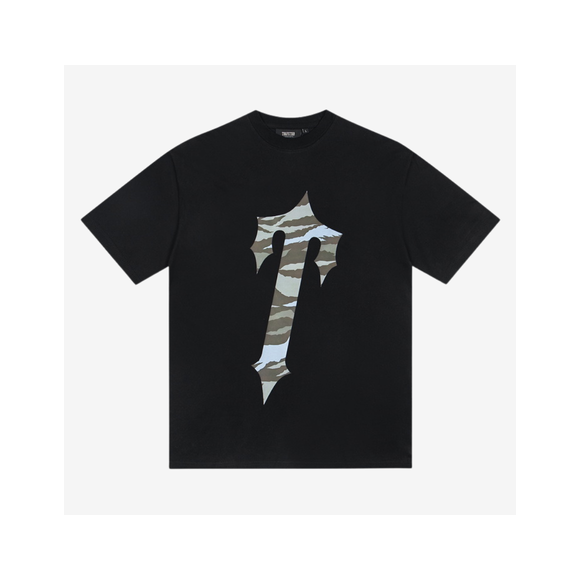 Camiseta Trapstar Negra Logo T Militar