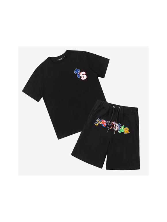 Conjunto Corto Trapstar Negro Logo TS