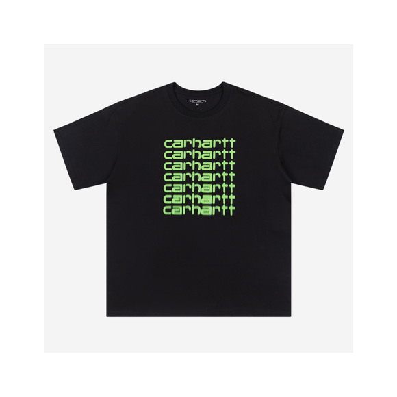 Camiseta Carhartt Negra Logo Repetido
