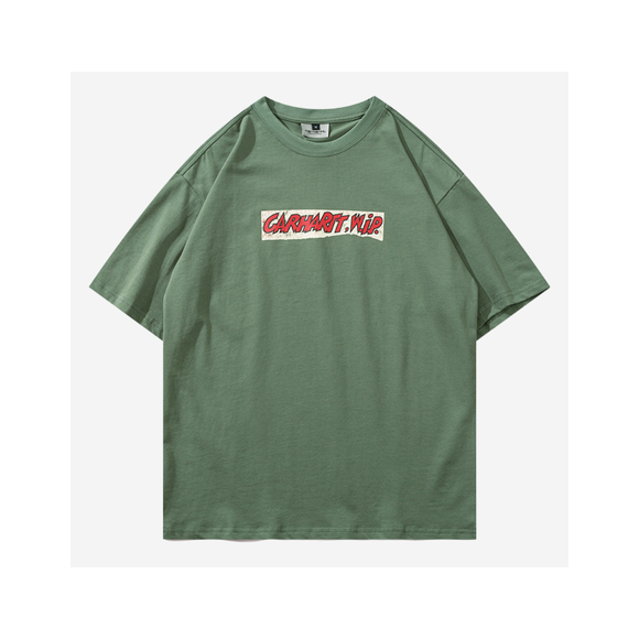 Camiseta Carhartt Verde Militar WIP Pecho