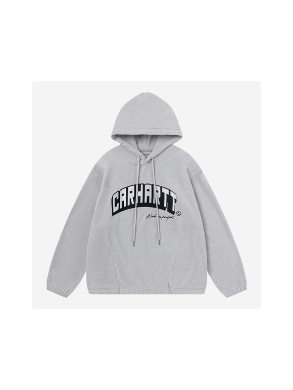 Sudadera Carharrt Gris Terciopelo