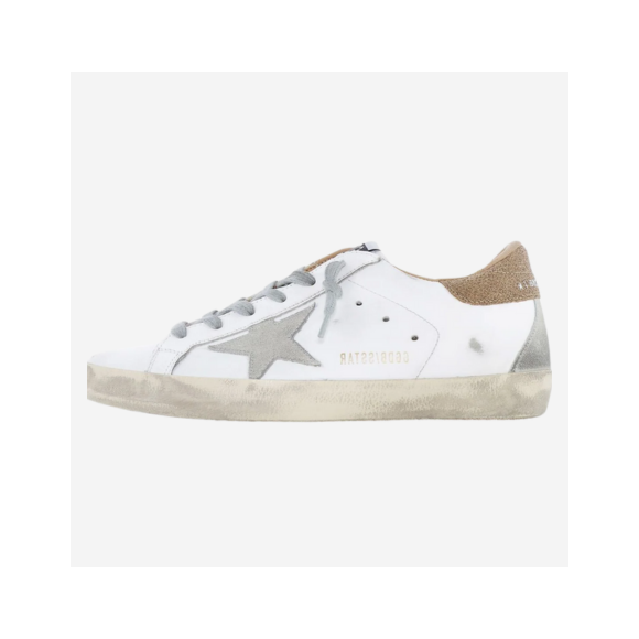 Golden Goose Superstar Blancas Estrella Gris con Talón Marrón
