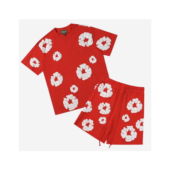 Conjunto Corto Denim Tears Rojo