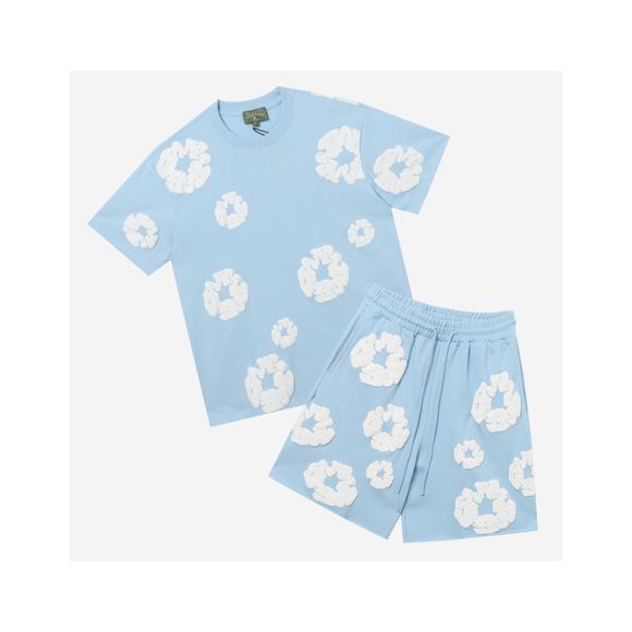 Conjunto Corto Denim Tears Azul