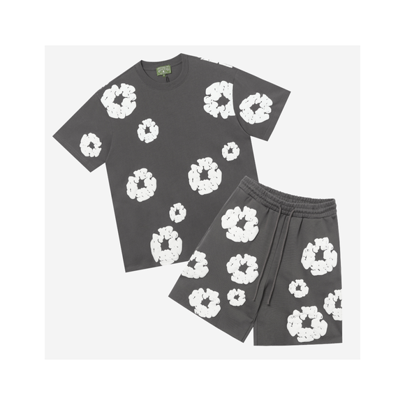 Conjunto Corto Denim Tears Gris