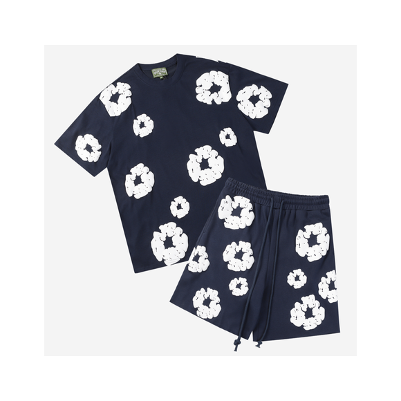 Conjunto Corto Denim Tears Azul Oscuro