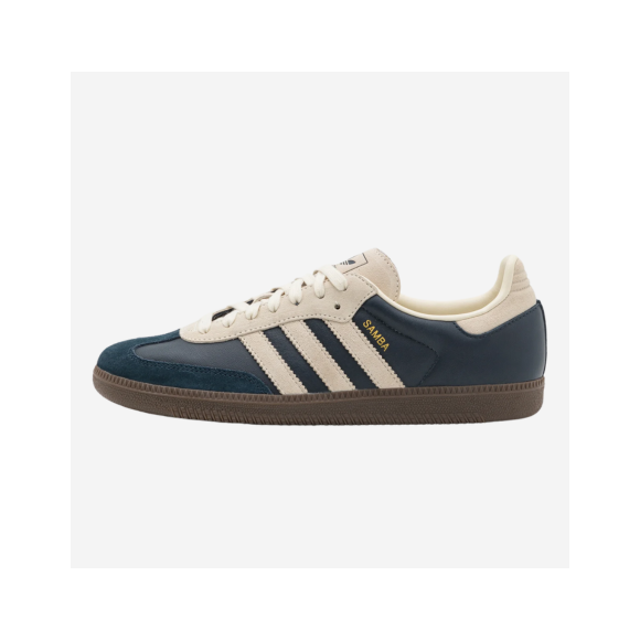 Adidas Samba Azul Oscuro y Beige