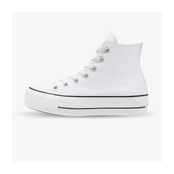 Converse All Star Altas con plataforma blancas