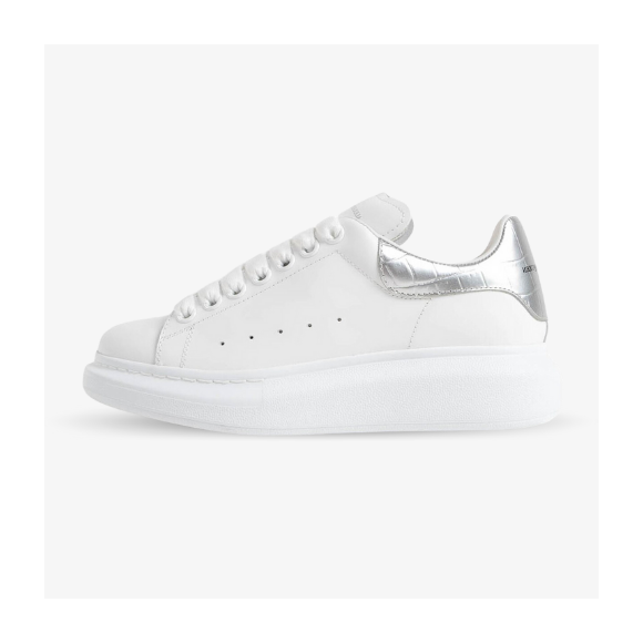 Alexander McQueen Blancas Plateadas Croco
