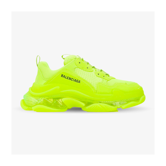 Balenciaga Triple S Amarillas Fluorescentes Suela Transparente
