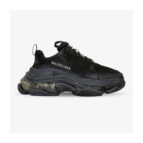 Balenciaga Triple S Negras Suela Transparente