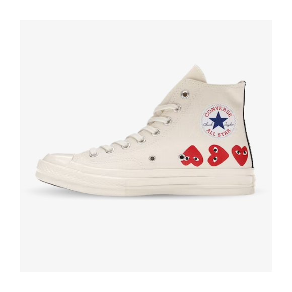 Converse Comme des Garçons play altas beige