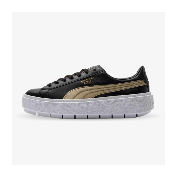 Puma Basket con Plataforma Negras y Doradas