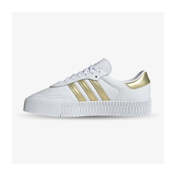 Adidas Samba Rose Blancas y Doradas con Plataforma