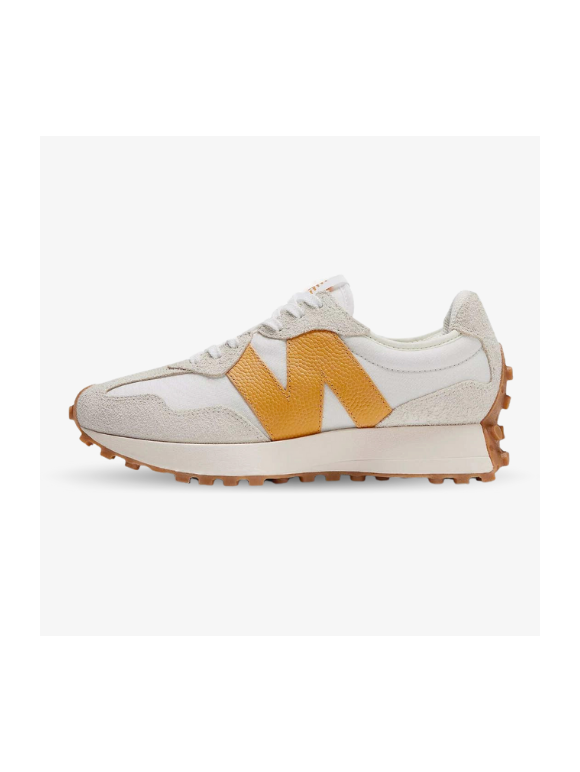 New Balance 327 beige y naranjas