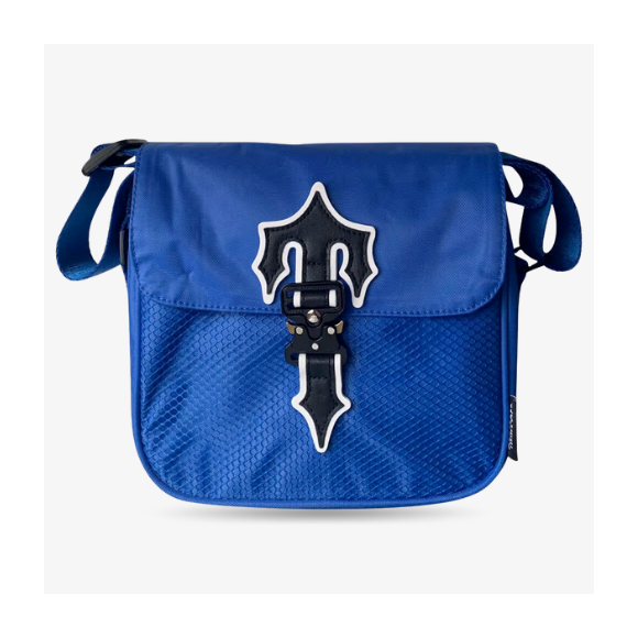 Bandolera Trapstar Cobra Azul Logo Negro