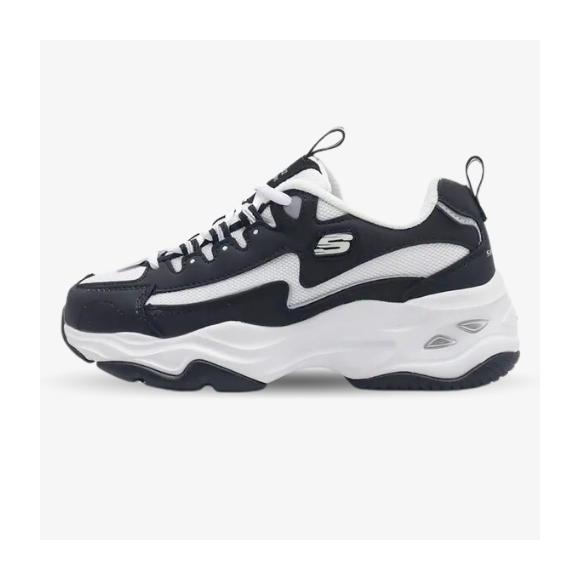 Skechers D'Lites Negras con linea Blanca