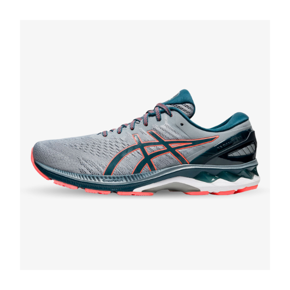 Asics Gel-Kayano 27 Grises y Verde Esmeralda