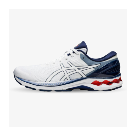 Asics Gel-Kayano 27 Blancas y Azul Marino